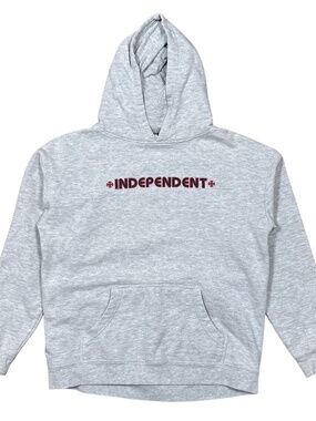 Vintage Y2K Independent Trucks Company Co Logo NHS Gray Hoodie Mens Small
